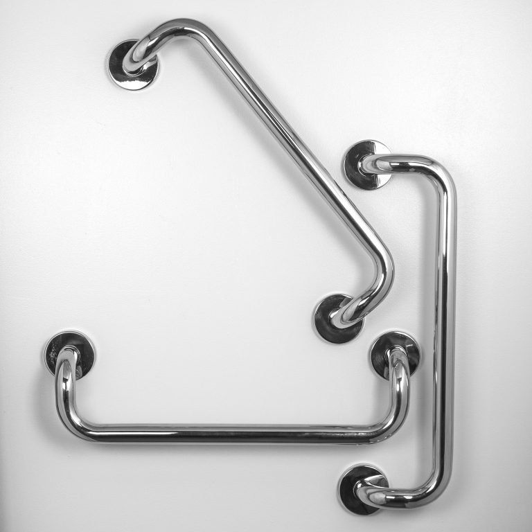 Stainless Steel Dual Bent Grab Bar For Bathroom