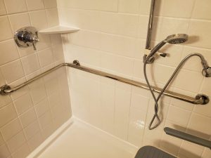 Tub and shower combo designed for easy access